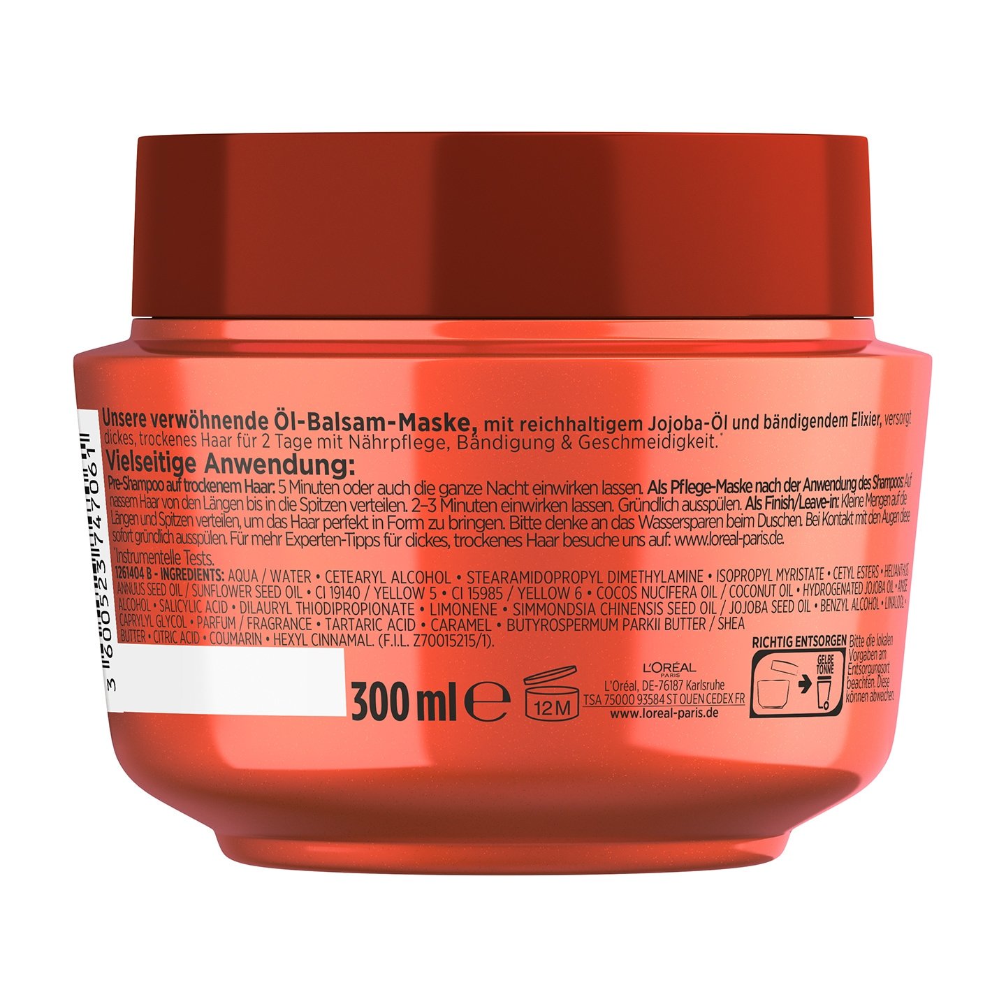 Öl Magique Jojoba Intensiv Balsam Maske 300ml - Produkt Rückansicht